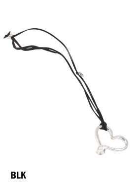 Rope Necklace W/ Heart Pendant